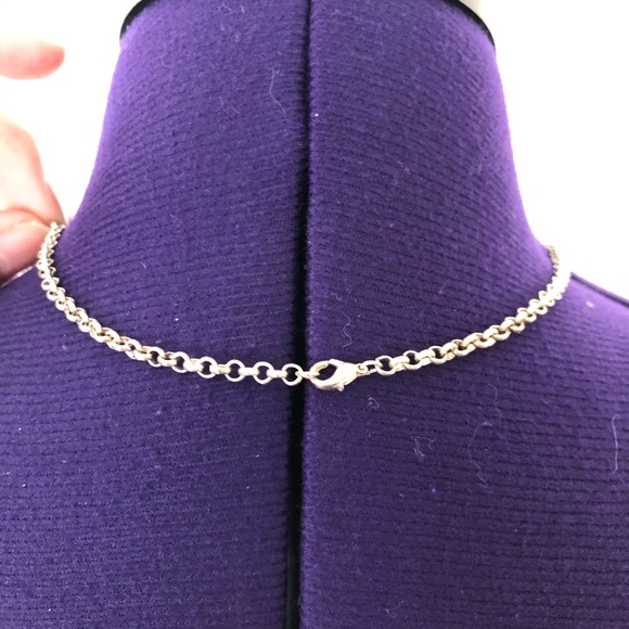 Tinkerbell Fairy Silver Rhinestone Necklace - Picture 9 of 12